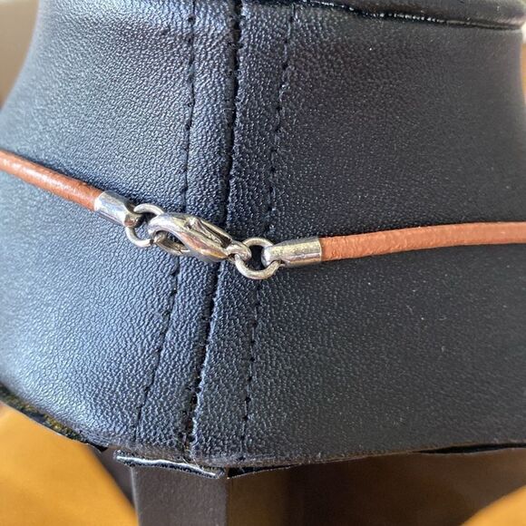 Sterling silver (?) & turquoise necklace - Picture 3 of 5